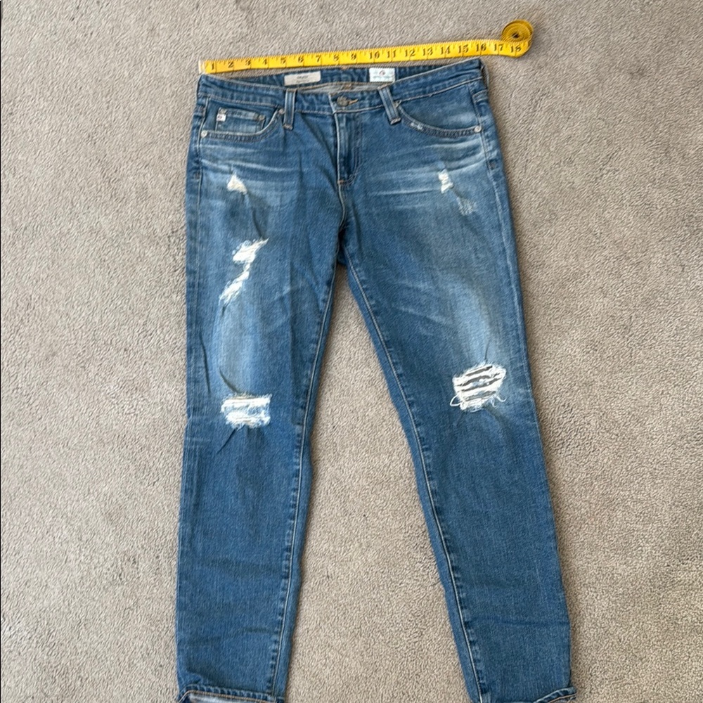 AG The Slit Destructed Roll-Up Cigarette Jean
